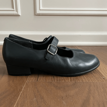 Drew Dark Blue Leather Mary Jane Block Heel Shoes 7.5 - $669.60 MXN