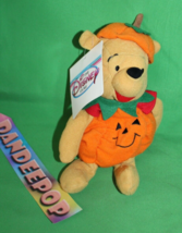 Walt Disney Store Winnie The Pooh Pumpkin Pooh Bean Bag Stuffed Animal Toy - £11.67 GBP