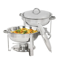 2 Pack Catering Stainless Steel Chafer Chafing Dish Sets 5 Qt Party Pack - £84.47 GBP