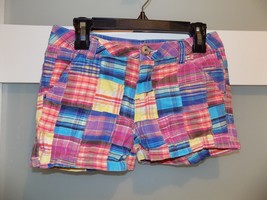 JUSTICE PLAID PRINTED CHINO SHORTS SIZE 10R GIRL&#39;S - $13.80