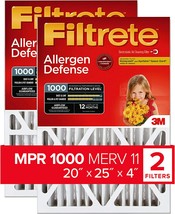 Actual Dimensions Of The Filtrete 20X25X4 Ac Furnace Air Filter, Mpr 1000 Dp, - £61.37 GBP