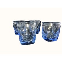 Vtg Libbey Imperial Misty Blue Double Old Fashion on the Rocks Glass Set of 4 - $39.55