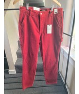 Judy Blue High Waist Slim Fit Corduroy Jeans Womens Size 28 Red Orange P... - $47.32 CAD