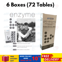 6 Boxes Avizor PRO-ENZYME Protein Remover Tablets 12&#39;s Contact Lenses Soft - £78.97 GBP