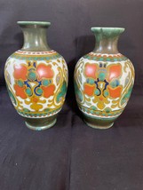 Pair Dutch plateel GOUDA  decor  GOES vase. Art deco. Several marks. Appr 1920 - £180.07 GBP
