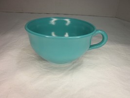 Vintage Hazel Atlas 3 3/4&quot; x 2&quot;  Coffee Tea Cup Moderntone Platonite Green - £15.22 GBP