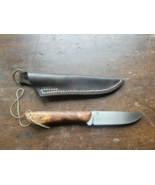 7.5" Damascus Steel Hunting Skinning Knife Wood Handle With Leather Sheath - €25,51 EUR 7.5" Damascus Steel Hunting Skinning Knife Wood Handle With Leather Sheath - €25,51 EUR