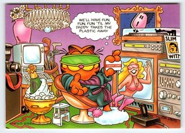 Garfield In Sunglasses Fun Fun Postcard Signed Jim Davis Comic Cat 1978 Unused - £6.32 GBP