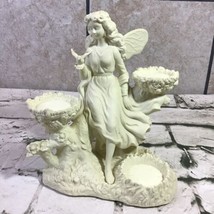 PartyLite Ariana&#39;s Garden Fairy Statue 3 Tea Light Candle Holder #P7298 - £19.77 GBP