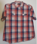 Cremieux 38 Classics Mens Short Sleeve Cotton Large Red Blue Checks Shir... - £22.39 GBP