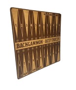 Lowe Backgammon Acey Ducey Checkerboard 2 Sided Wood Like Vintage Game B... - £13.51 GBP