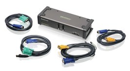 IOGEAR 2-Port Dual View KVM Switch with Audio and USB Peripheral Sharing, w/Full - £85.91 GBP