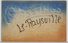 PA Greetings from Le-Raysville Penn Embossed Glitter c1910 Postcard Q10 - £6.99 GBP