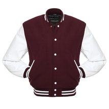 Burgundy Letterman Varsity Jacket - $50.00