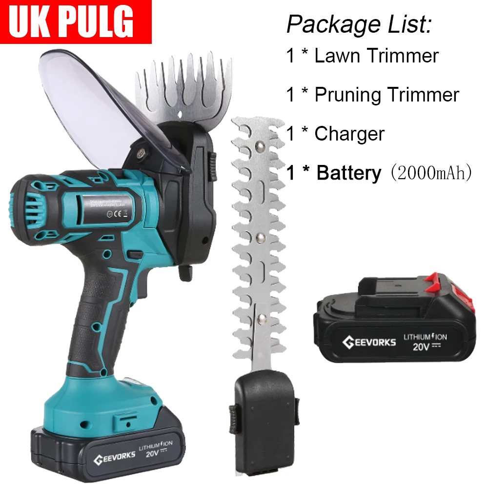 20V Cordless Gr Shears, Handheld Gr Tmer, 2 in 1 Electric Gr Clippers &amp; Power He - £93.00 GBP