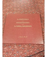 The Proverbs  Ecclesiastes Song Of Solomon 1953 Audio Book Vinyl Records - $171.06 MXN