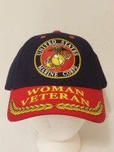 Woman Veteran Us Marine Corps Embroidered Baseball Cap Hat Usmc Marines - £10.38 GBP