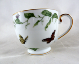 Vintage I. Godinger &amp; Co Floral Butterfly Garden Footed Tea Cup 2 3/4&quot; tall - $10.39