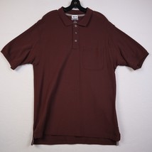 Duluth Trading Co Polo Shirt Adult M Mens Burgundy Dress Work Tee  - £8.68 GBP