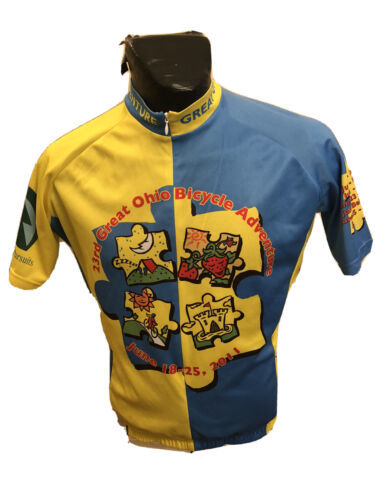 Uomo 2011 Great Ohio Bicycle Avventura Maglia Ciclismo Club Taglio Grande - $9.68
