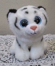 Ty Beanie Boos Tundra The White Tiger Big Blue Sparkle Eyes 6&quot; NO TAG - £5.92 GBP