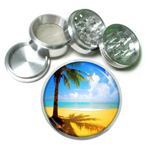 Fiji Islands D10 Aluminum Herb Grinder 2.5&quot; 63mm 4 Piece Tropical Paradise - £13.19 GBP