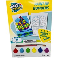 Play Right Paint by Numbers Brush and Paint Included Ages 6+ - £3.96 GBP