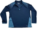 Tek Gear XL Drytek 1/4 Zip Blue Running Top Lightweight Activewear Pullover - $14.84