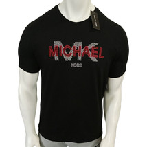 Nwt Michael Kors Msrp $59.99 Men&#39;s Black Crew Neck Short Sleeve T-SHIRT Size L - £23.29 GBP