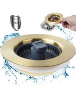 3-in-1 Kitchen Sink Drain Strainer Stopper Stainless Steel Chrome 3-1/2 ... - $146.88 MXN
