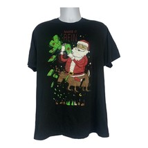 Holiday Time Men&#39;s Short Sleeved Crew Neck Christmas  T-Shirt Size XL - £14.60 GBP