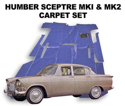 Humber Sceptre Mk1 - Mk2 Carpet Set - Superior Deep Pile, Latex Backed - $300.80