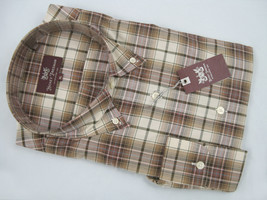 NEW! NWT! $245 Hickey Freeman Crisp Oxford Shirt!  XL  *Handsome Plaid* - £79.08 GBP