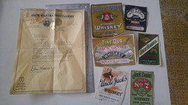 7pc Vintage  Jack Daniel&#39;s Whiskey Labels and Letter - $148.50