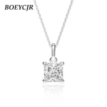 BOEYCJR 925 Silver 1.2ct 6*6mm F color Moissanite Princess Cut VVS Engag... - £109.69 GBP