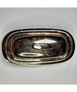 Vintage W&amp;S Blackinton Butter Dish Silverplate Metal Mid Century Modern ... - $41.13 CAD
