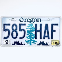 2018 United States Oregon Douglas Fir Passenger License Plate 585 HAF - $225.61 MXN