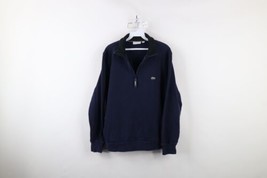 Lacoste Mens US 2XL Faded Croc Logo Cotton Ribbed Knit Half Zip Pullover... - $54.40