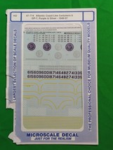 Vintage Microscale Decals 87-774 ACL Switchers &amp; GP7 Purple Silver 1940-... - $14.95
