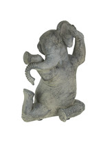Amazingly Limber Elephant Yoga Seated Pose Tabletop Statue 9 Inches High - £18.08 GBP
