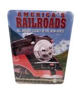 America&#39;s Railroads - All Aboard: Legacy of the Iron Horse - 2 DVD Embossed Tin - £7.39 GBP