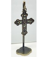 Olivia Riegel Swarovski Crystals and Enamel Hanging Cross with Stand Jesus - $47.45 CAD