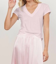 Lamade suri organic deep v tee in Peony - $62.00