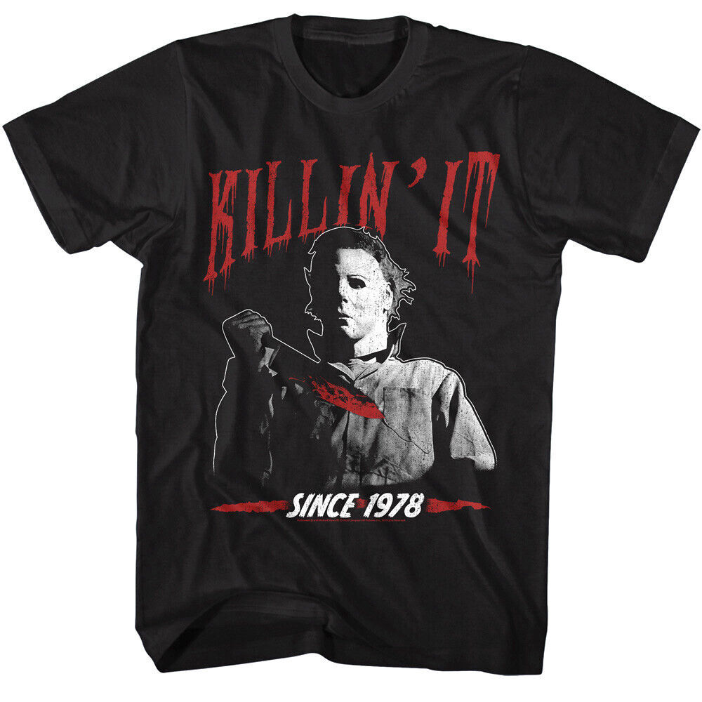 Primary image for Halloween Michael Myers Killin It Men's T Shirt Horror Movie Slasher Killer
