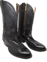 Nacona Mens Black Leather Side Zip Pull On Western Boots Size US 12 EE - $119.00