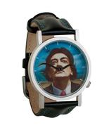 Salvador Dali Wristwatch Watch Mustache Persistence of Memory Leather Ba... - $52.50