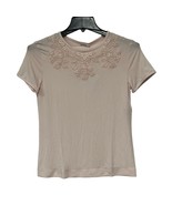 La Perla Maison at Home Embroidered Night Tee Shirt Wild Rose Size Small... - $101.11 CAD