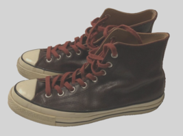 Converse Chuck Taylor All-Star High Top Leather Brown Sneaker Unisex Sho... - $71.67