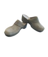 CROCS Women&#39;s Clogs Gray Suede Leather Mule Shoes Size 10 Style Style #1... - £38.31 GBP
