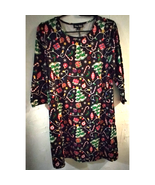 Dress Works Ladies Christmas Tree Lights Canes S Novelty Shift Dress NWT... - $17.77